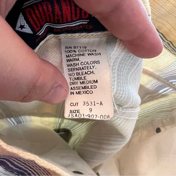 Vintage Durango Cotton Stripe Shorts Size 9 - Picture 8 of 9
